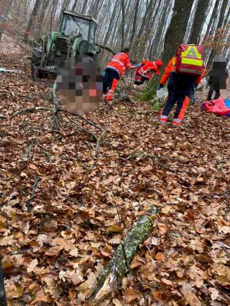 Tragedie într-o pădure din zona localității Monor. Un bărbat a murit după ce a fost lovit de un copac